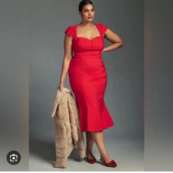 The Cecily Fit & Flare Sweetheart Dress by Maeve 3x Anthropologie - Picture 1 of 3